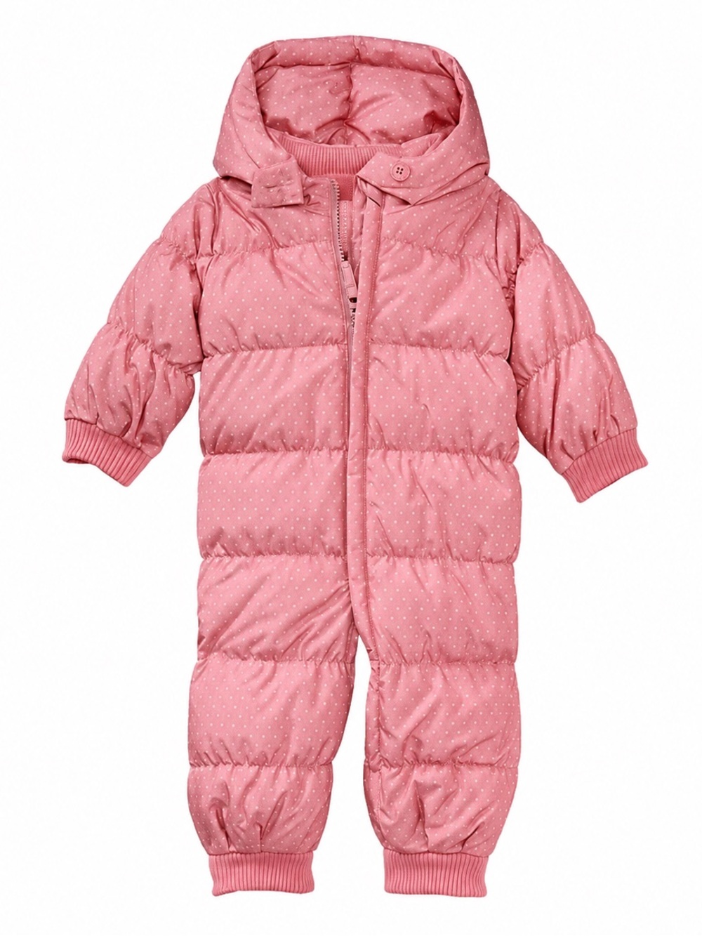 Baby GAP Warmest Down Snowsuit 18-24M Pink Polka Dot Winter